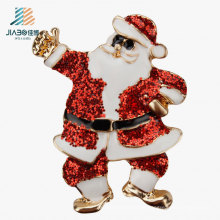 Custom Santa Claus Crafts Christmas Metal Enamel Badge Pin for Promotion